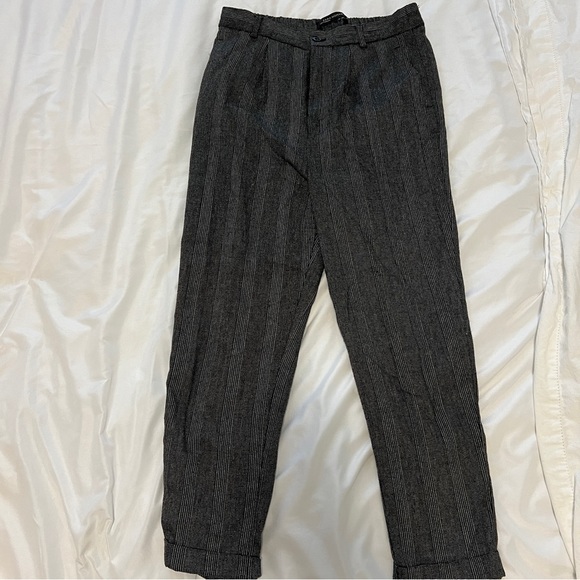 Wool trousers in size small in black and gray plaid- Zara - Picture 1 of 4